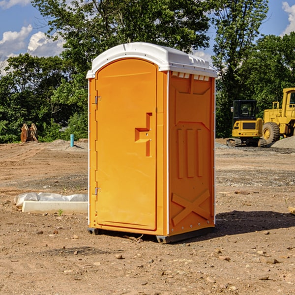 how often are the portable restrooms cleaned and serviced during a rental period in Fairplain Michigan